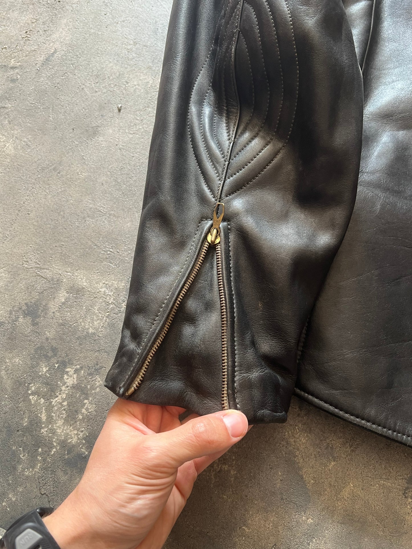 1950’ Biker Leather Jacket (M)