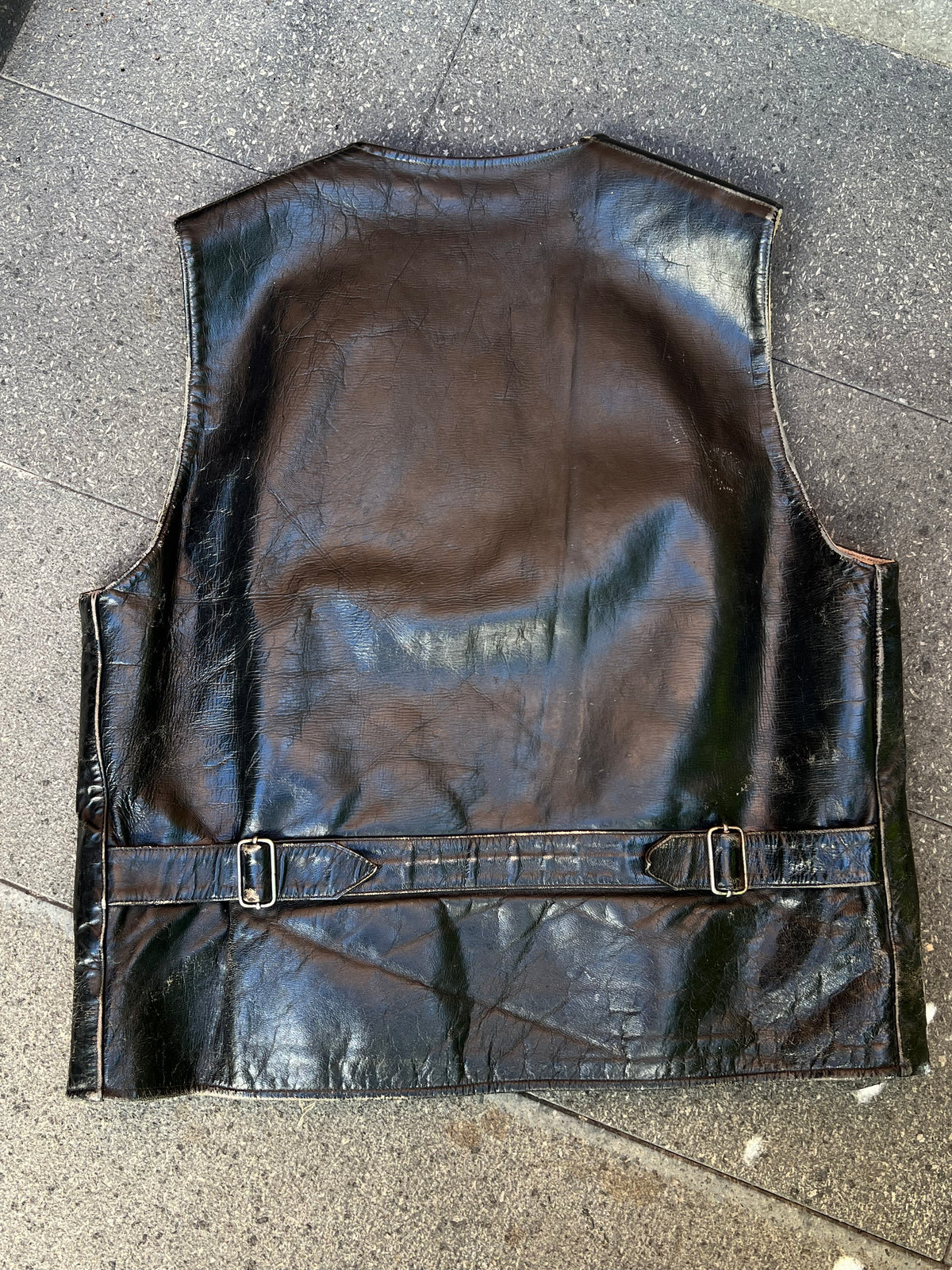 1950’ Italian Leather Vest (M)