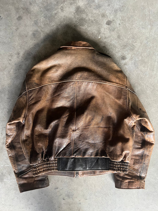 Alan Gordon Leather Jacket Natural Fade (XL)