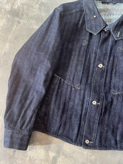 MotivMfg Denim and Linen Jacket Incredible Construction (L)