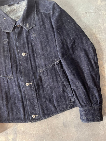MotivMfg Denim and Linen Jacket Incredible Construction (L)