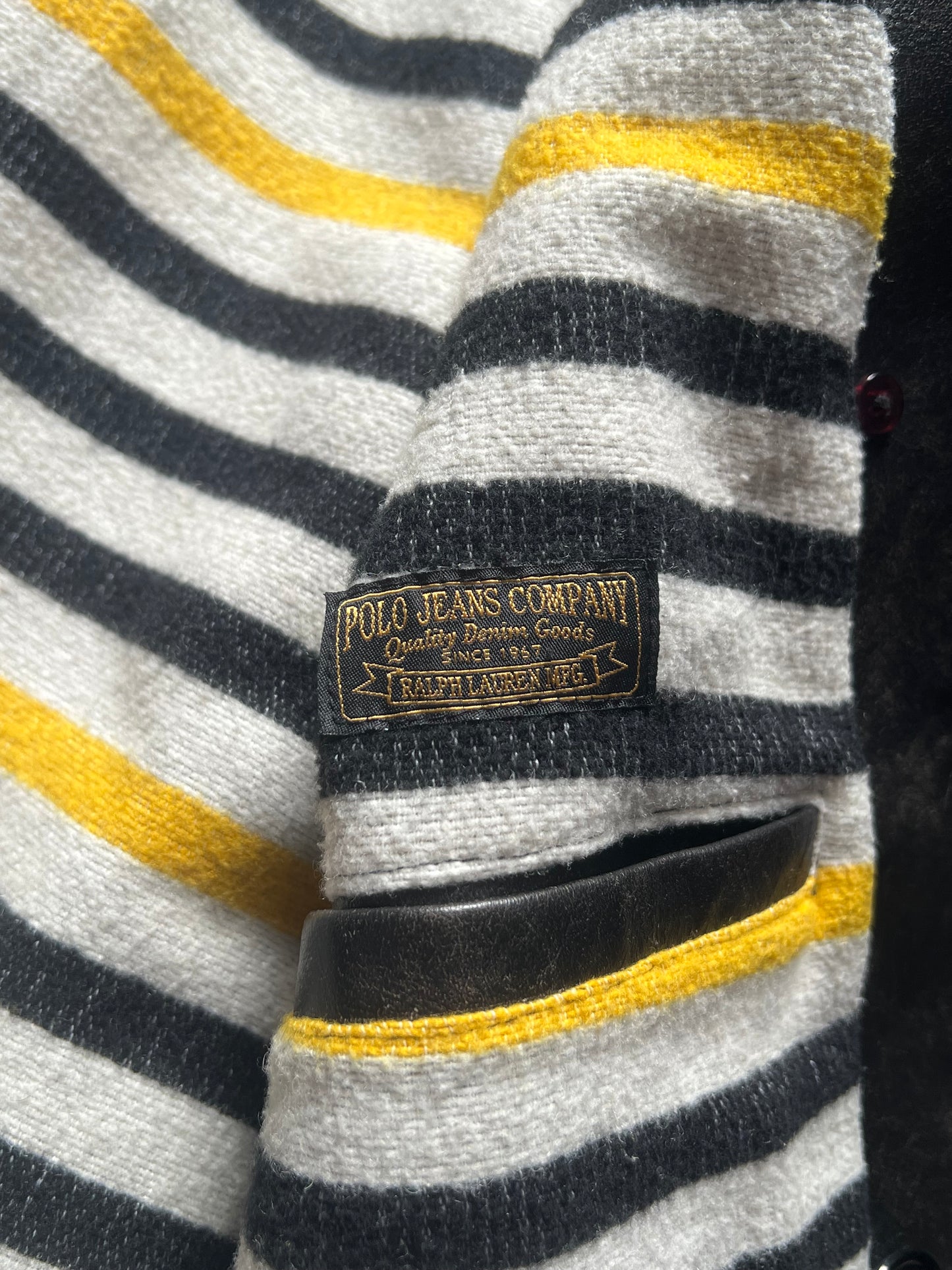 Ralph Lauren Leather Peacoat Jacket (M)