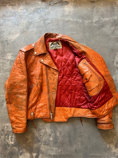 1990’ Distressed Avirex Biker Leather Jacket (M)