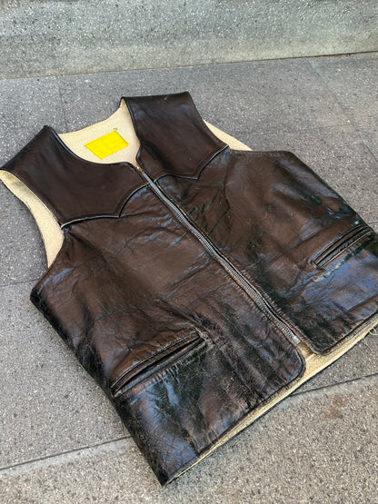 1950’ Italian Leather Vest (M)