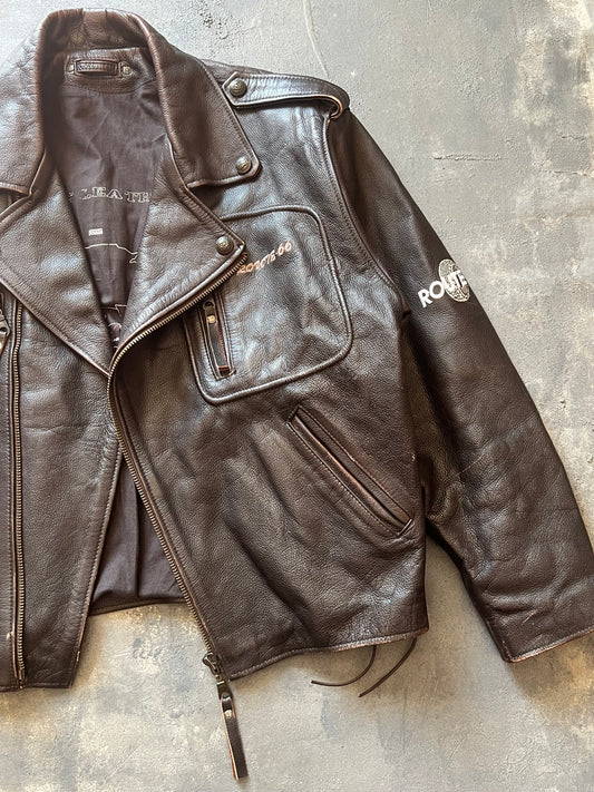 1990’ Leather Biker Jacket Route 66 (L)
