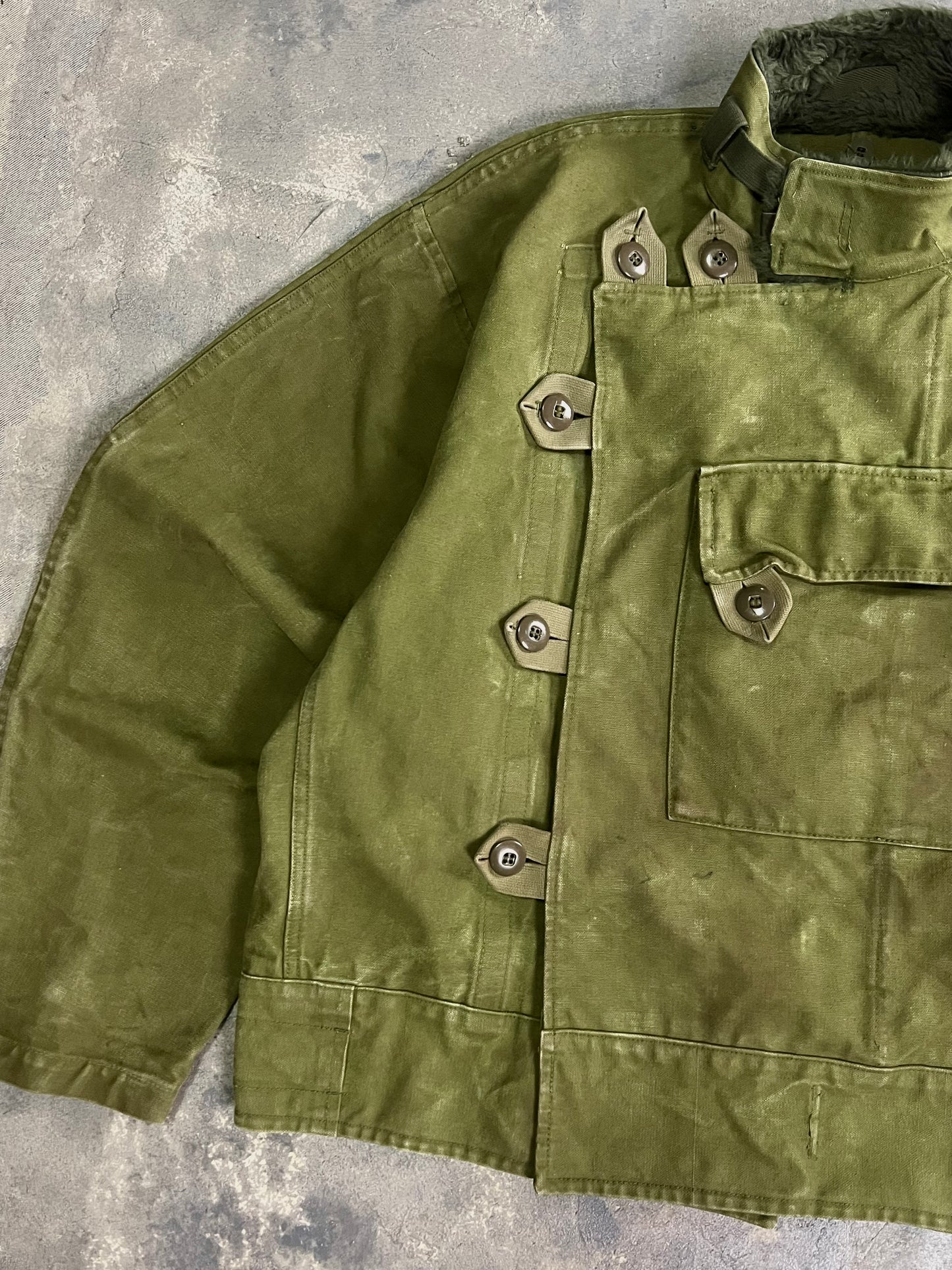 1960’ Swedish Army Motorcycle Canvas Jacket (L)