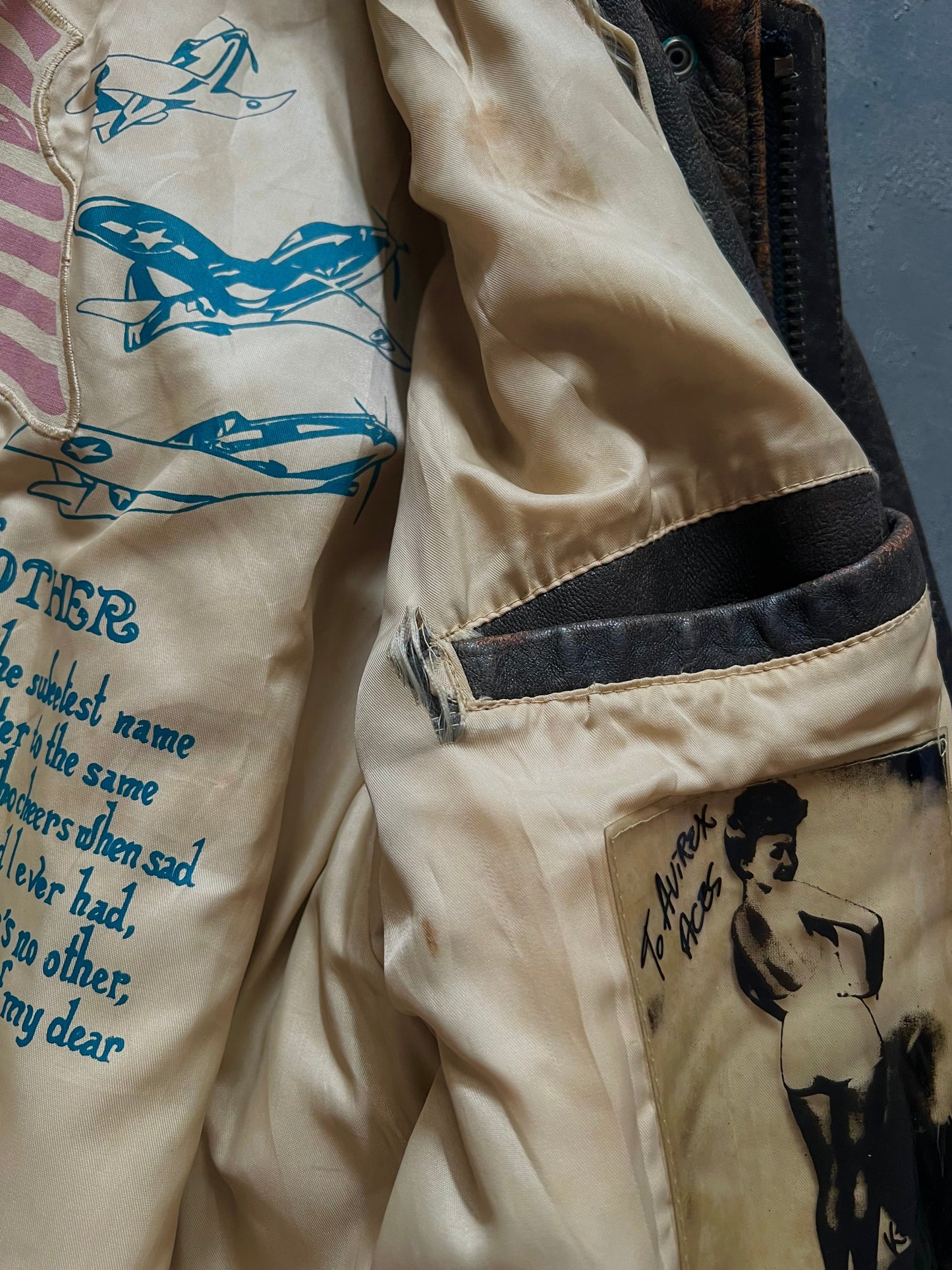 1990’s Avirex A-2 Leather Jacket Made in Korea (M)