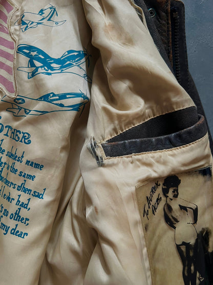 1990’s Avirex A-2 Leather Jacket Made in Korea (M)