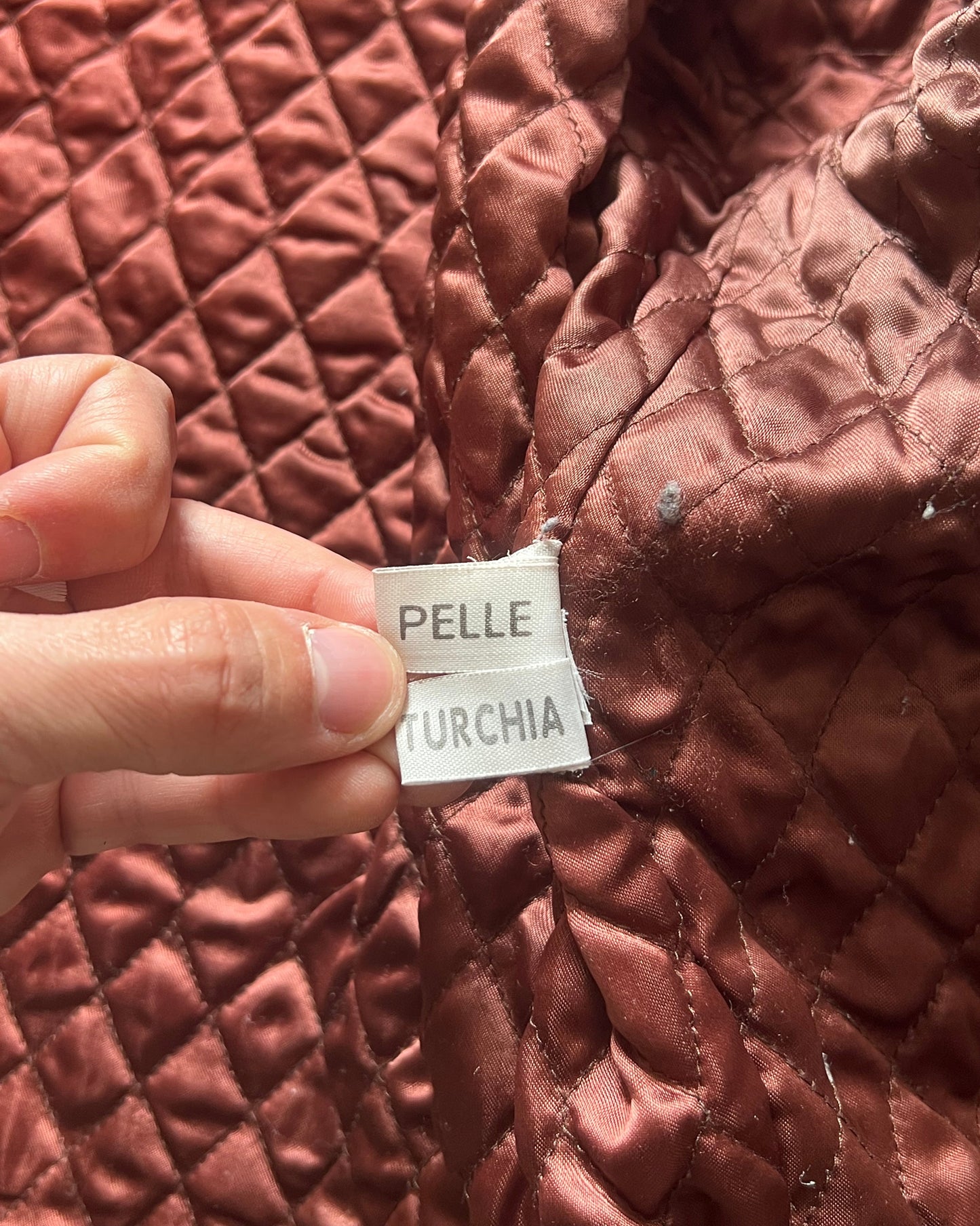 1990’ Red Tips Brown Leather Jacket (M)