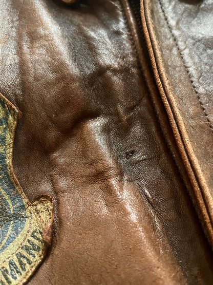 1980’ Avirex A-2 Aviator Leather Jacket (XL)