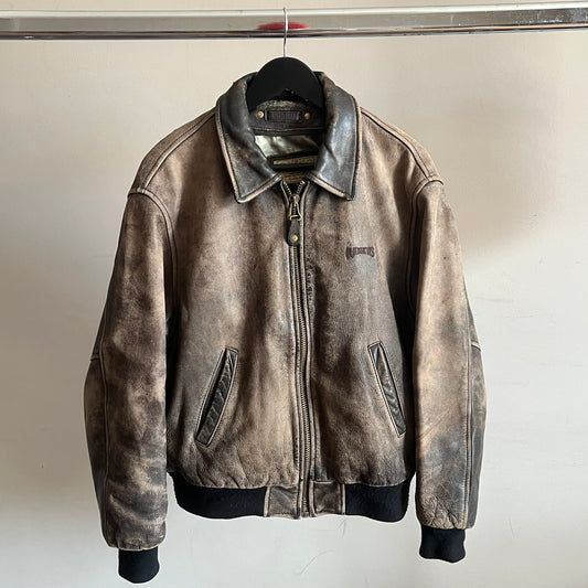 1990’ Redskins Natural Fade Leather Jacket (M)