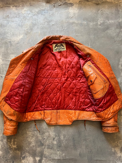 1990’ Distressed Avirex Biker Leather Jacket (M)