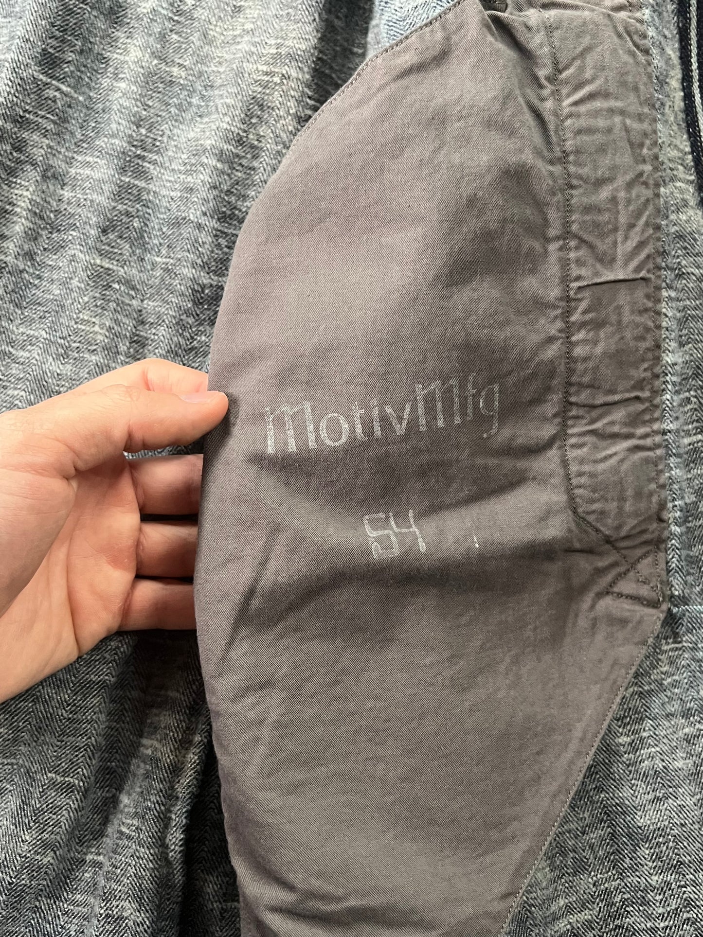 MotivMfg Denim and Linen Jacket Incredible Construction (L)