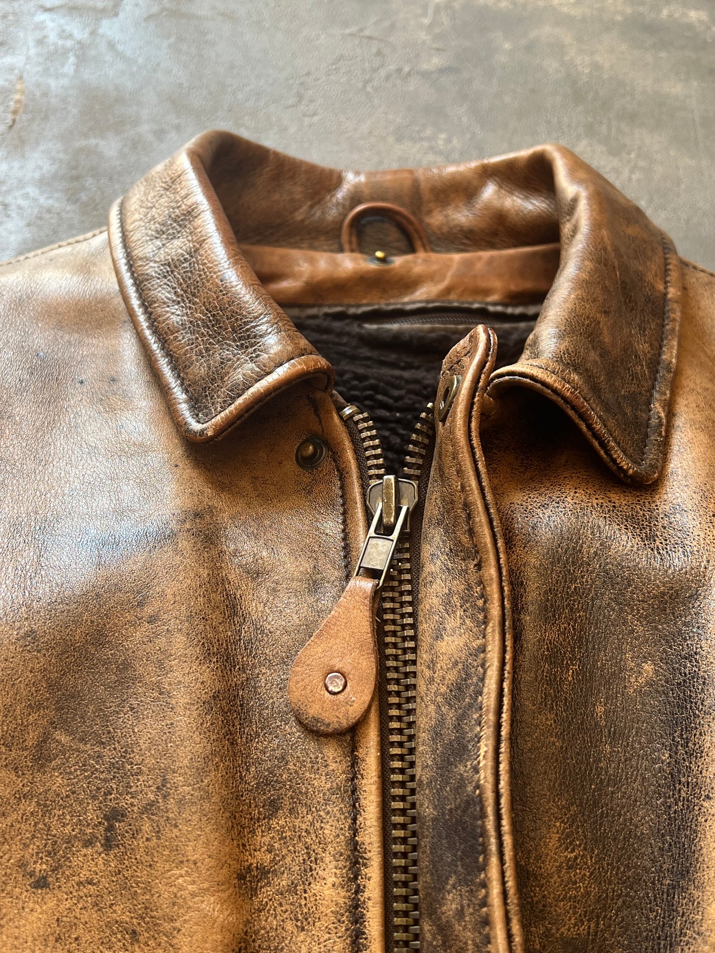 1990’ Alan Gordon Aviator Leather Jacket (L)