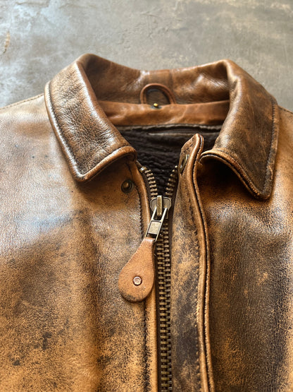 1990’ Alan Gordon Aviator Leather Jacket (L)