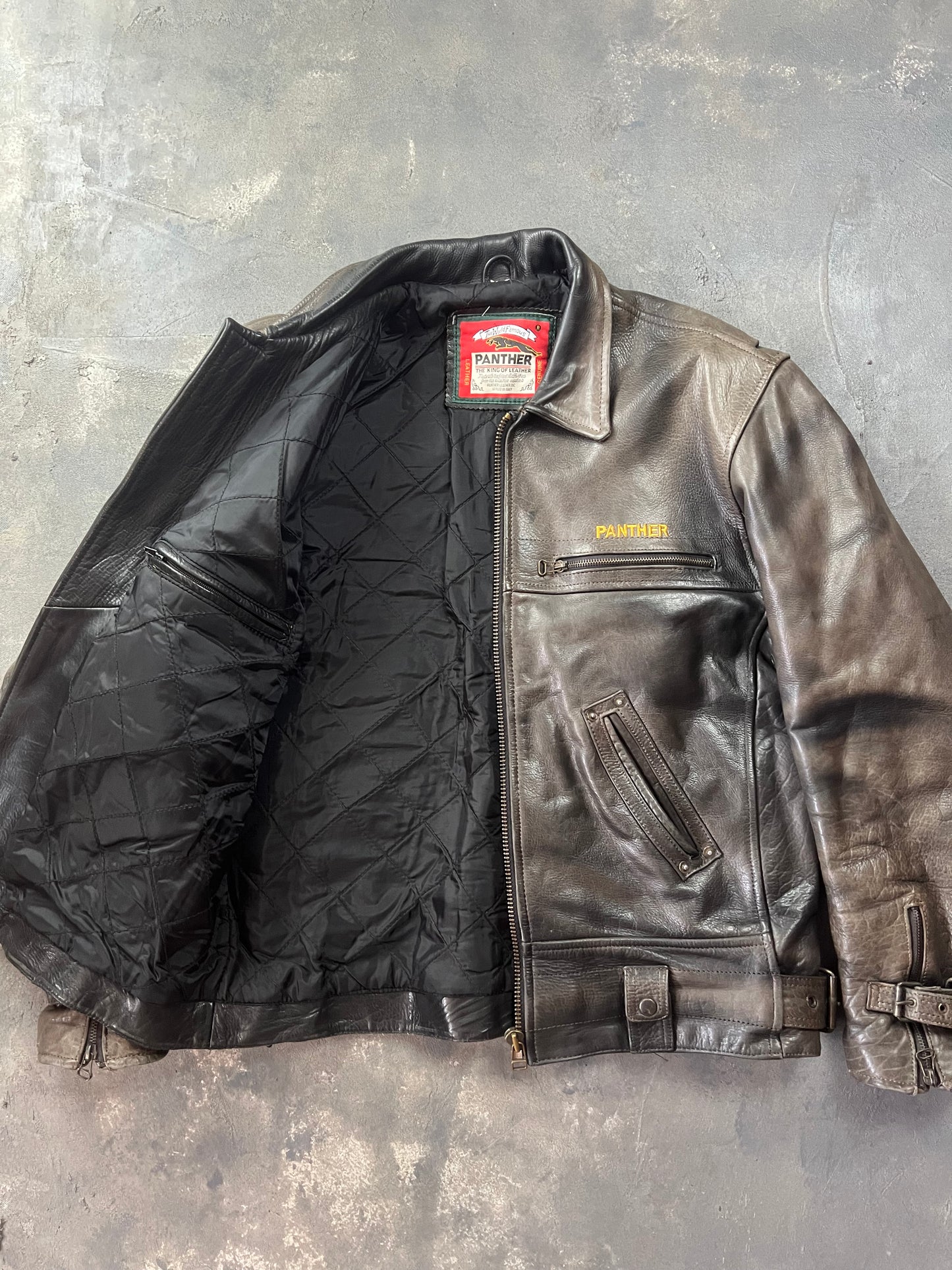 90’s Panther Leather Jacket [Size: XL]