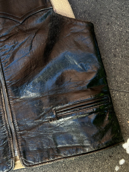 1950’ Italian Leather Vest (M)