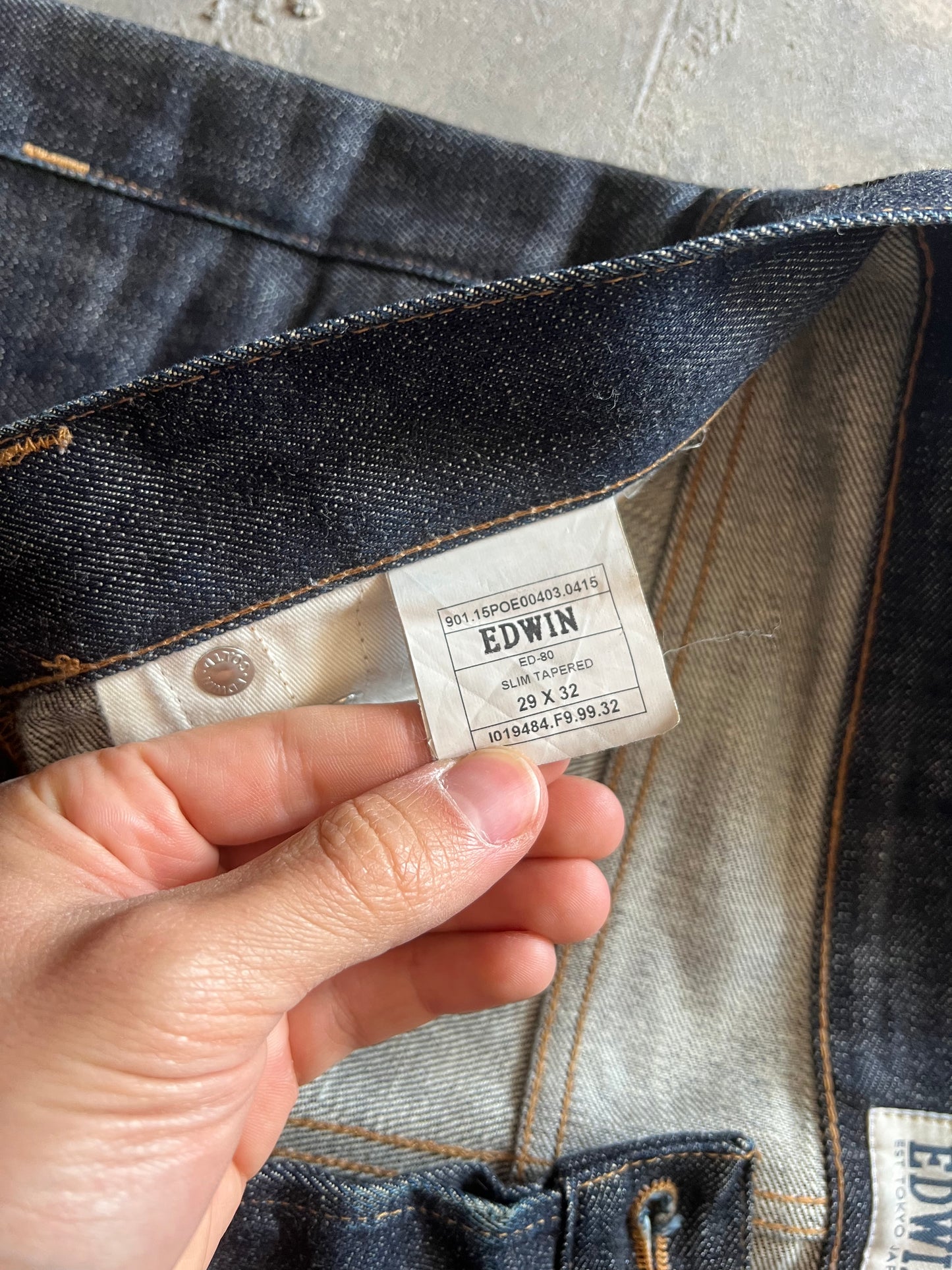 Edwin Japanese Raw Denim Cimosato (29x32)