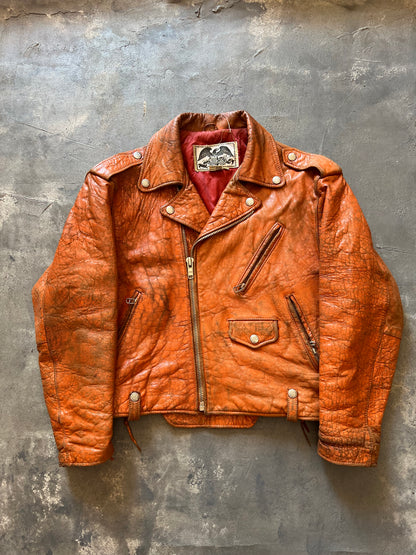 1990’ Distressed Avirex Biker Leather Jacket (M)
