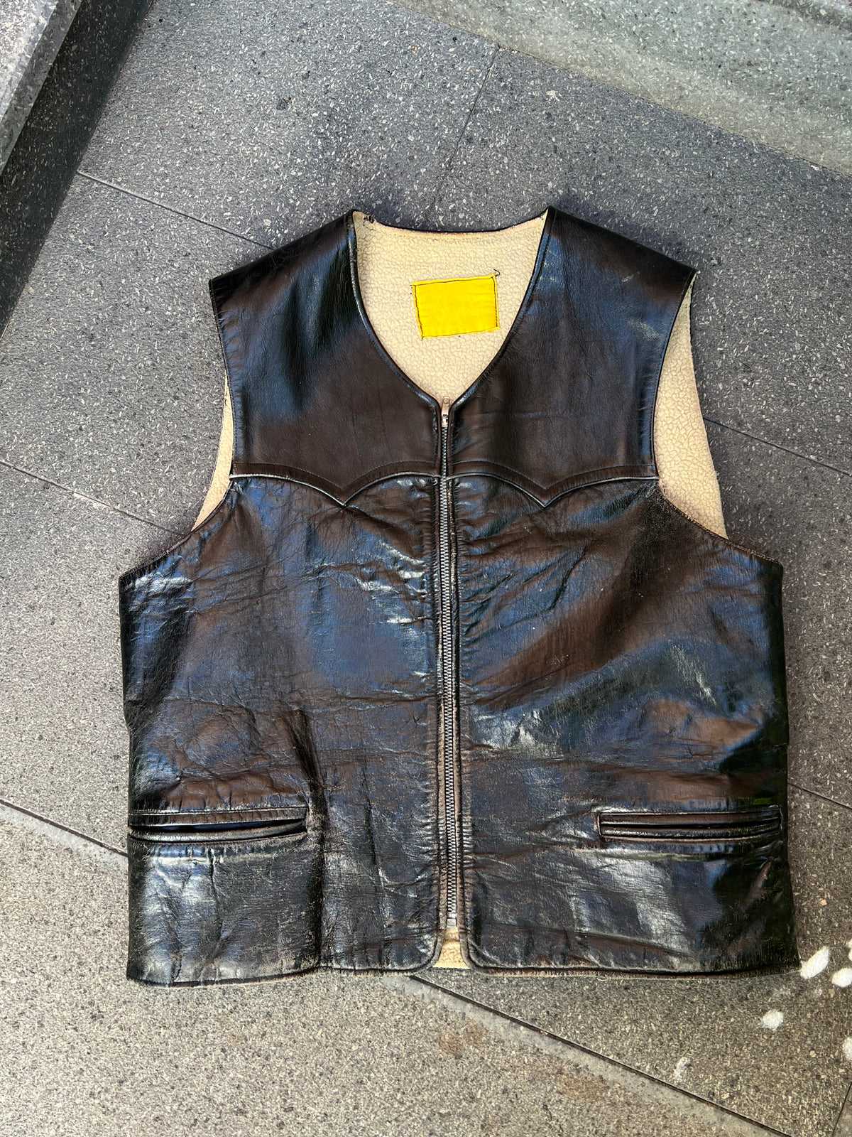 1950’ Italian Leather Vest (M)