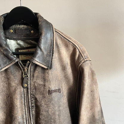 1990’ Redskins Natural Fade Leather Jacket (M)