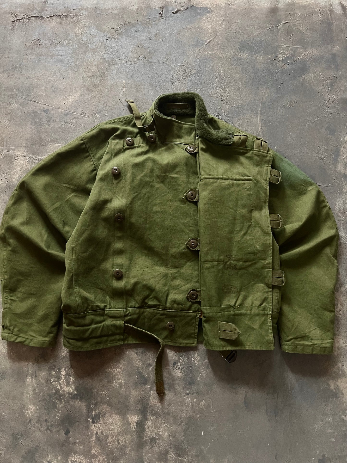 1960’ Swedish Army Motorcycle Canvas Jacket (L)