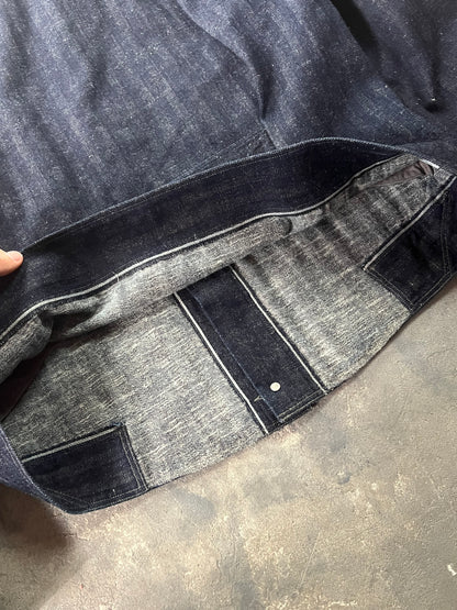 MotivMfg Denim and Linen Jacket Incredible Construction (L)