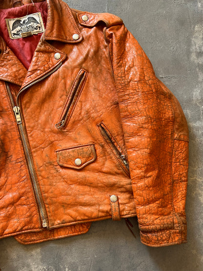 1990’ Distressed Avirex Biker Leather Jacket (M)