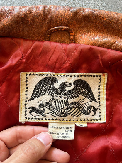 1990’ Distressed Avirex Biker Leather Jacket (M)