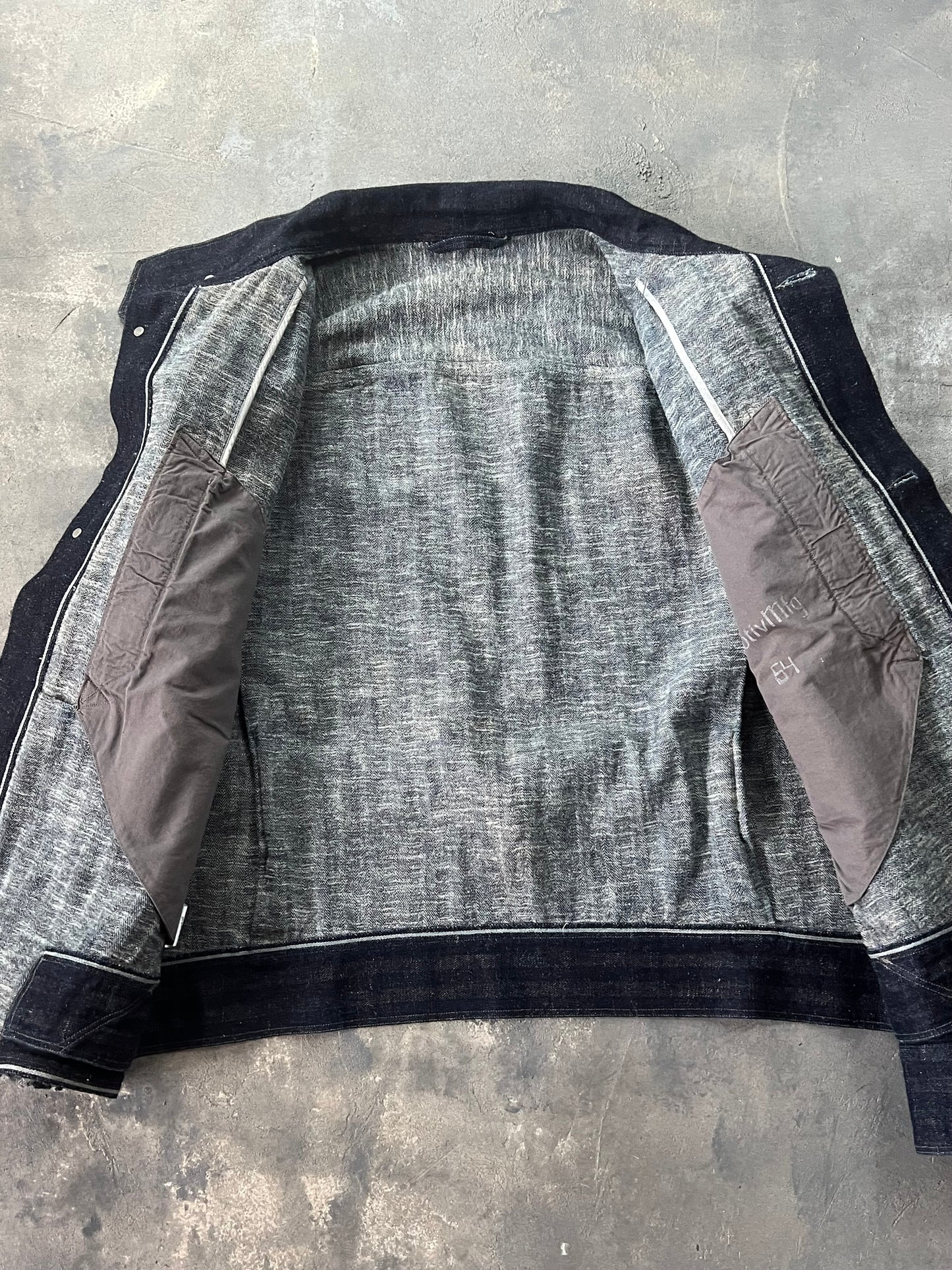 MotivMfg Denim and Linen Jacket Incredible Construction (L)