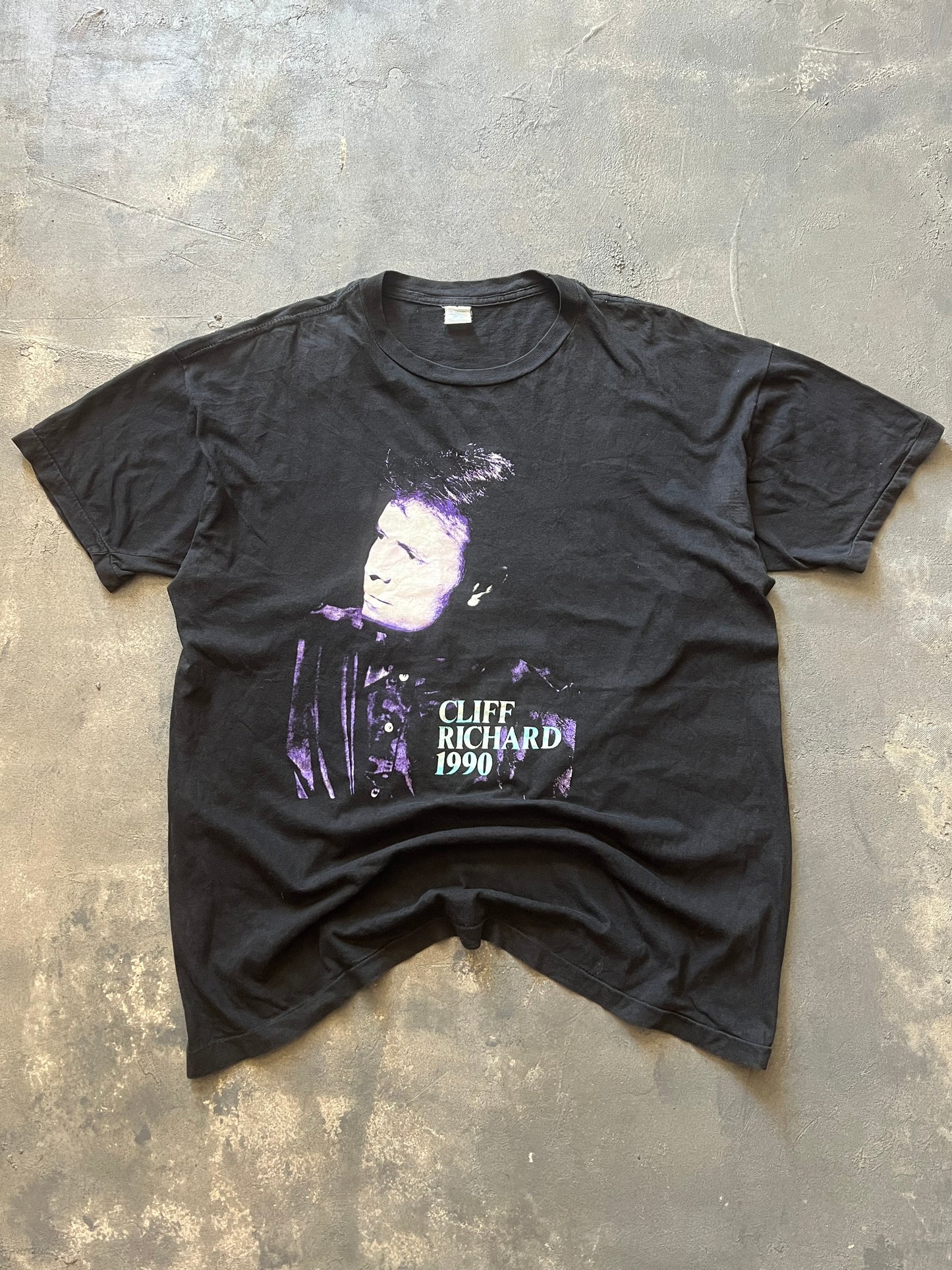 1990’ Cliff Richard From A Distance The Tour Single Stich Tee (L)
