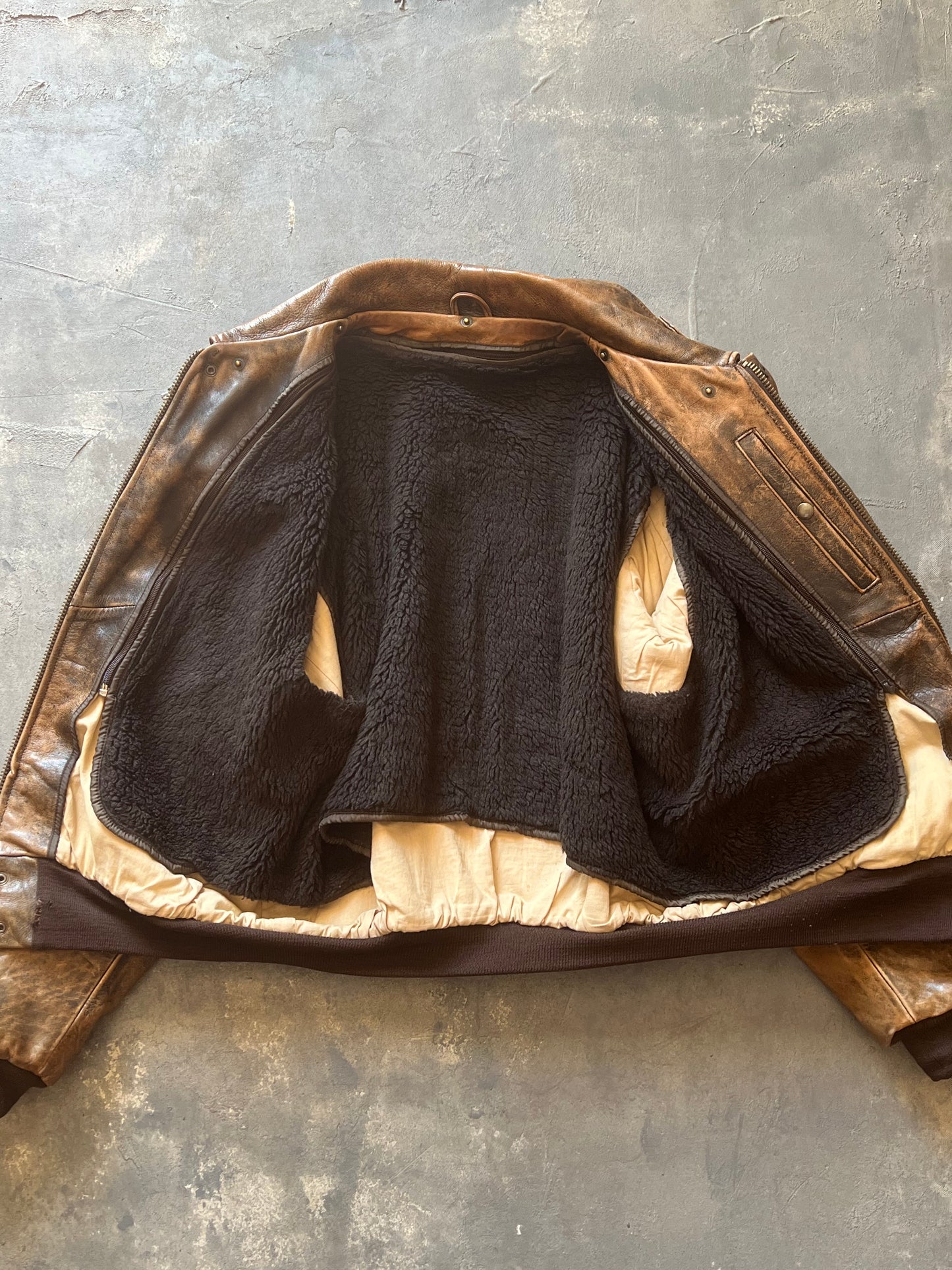 1990’ Alan Gordon Aviator Leather Jacket (L)
