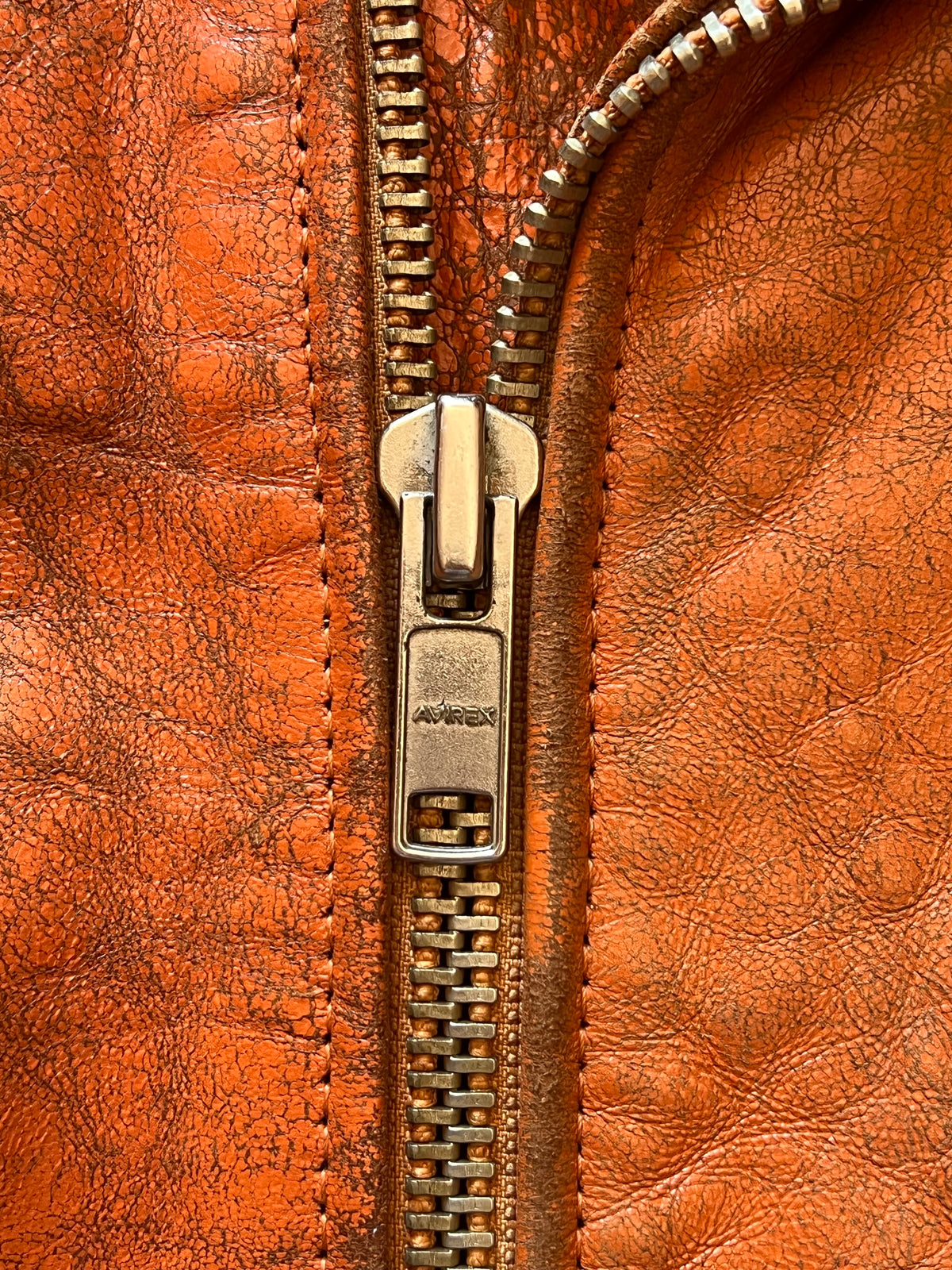 1990’ Distressed Avirex Biker Leather Jacket (M)