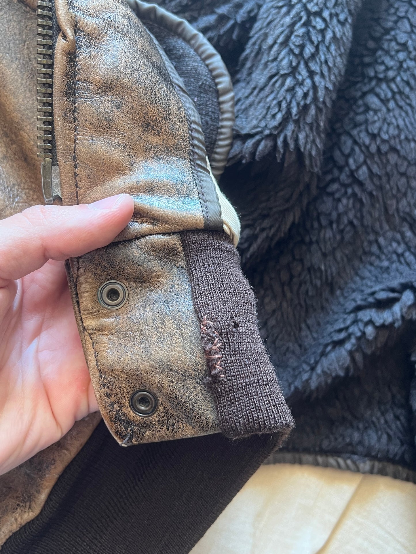 1990’ Alan Gordon Aviator Leather Jacket (L)