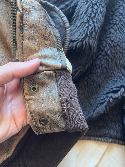 1990’ Alan Gordon Aviator Leather Jacket (L)