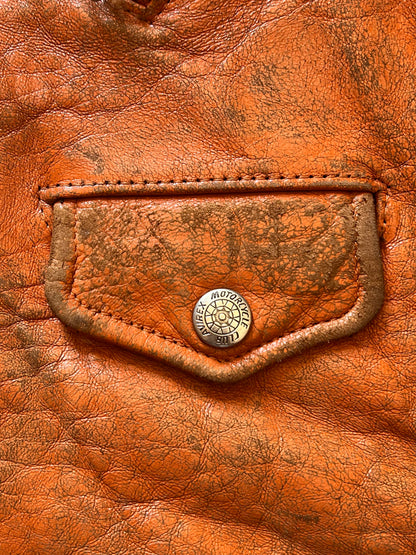 1990’ Distressed Avirex Biker Leather Jacket (M)