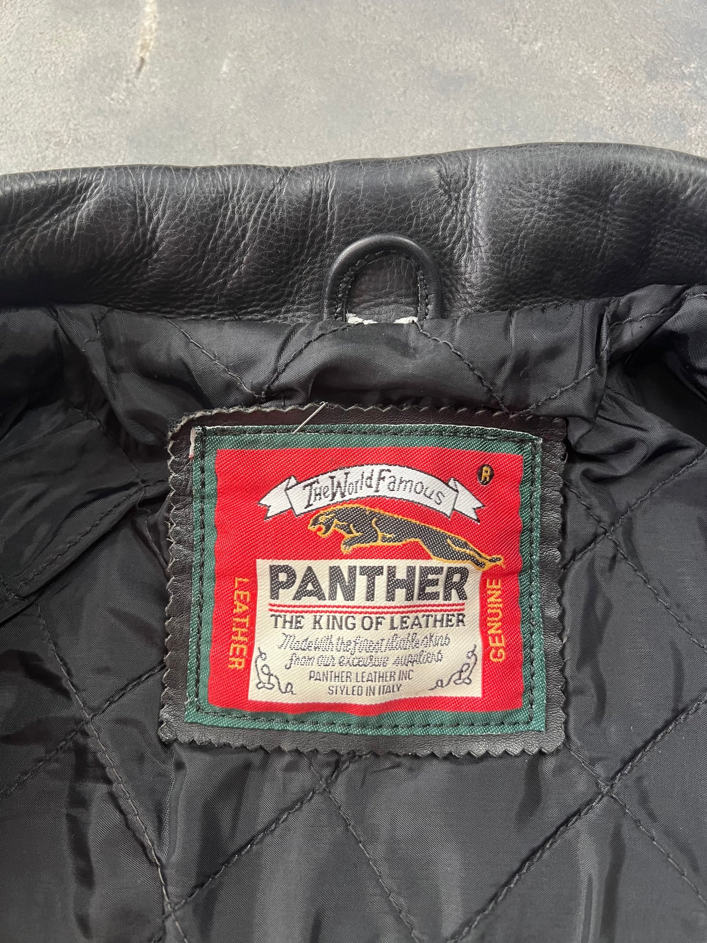 90’s Panther Leather Jacket [Size: XL]