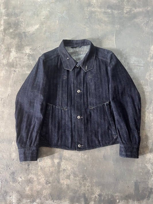 MotivMfg Denim and Linen Jacket Incredible Construction (L)