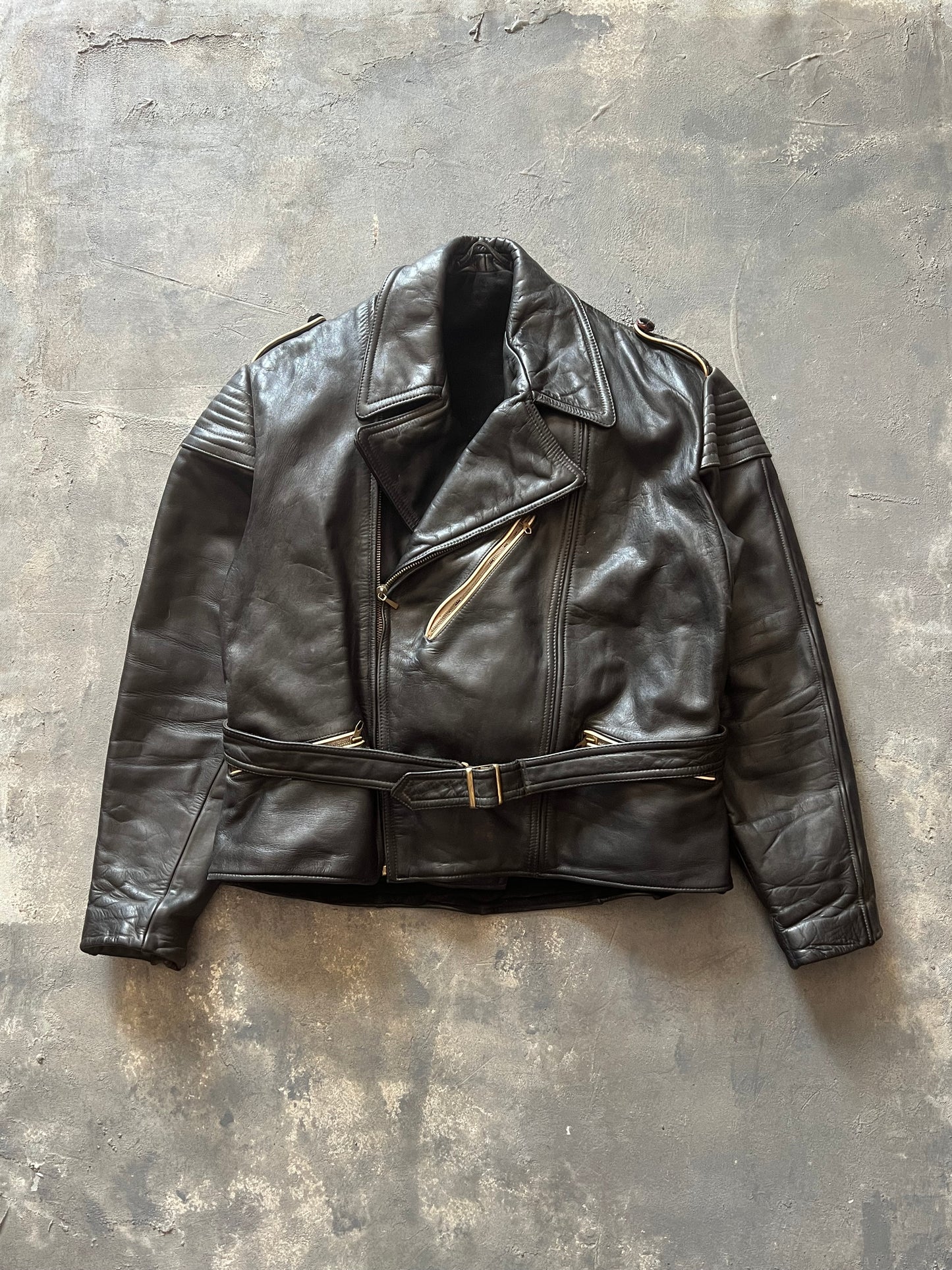 1950’ Biker Leather Jacket (M)