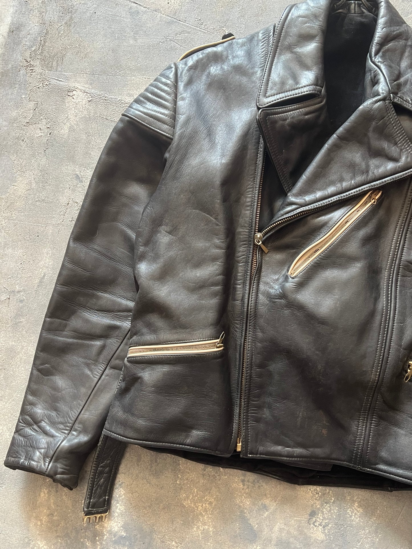 1950’ Biker Leather Jacket (M)