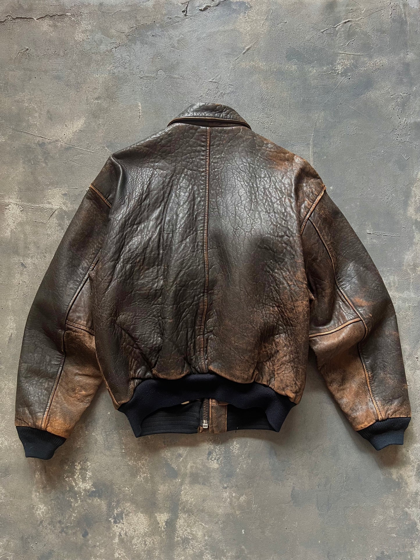 1990’s Avirex A-2 Leather Jacket Made in Korea (M)