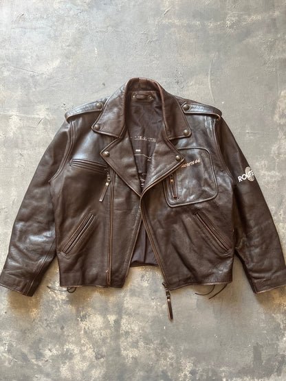 1990’ Leather Biker Jacket Route 66 (L)