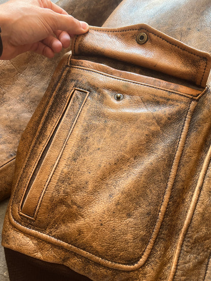 1990’ Alan Gordon Aviator Leather Jacket (L)