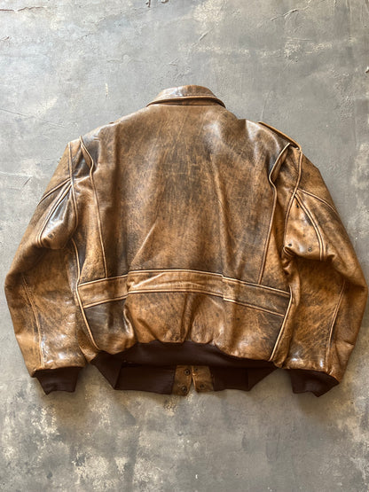 1990’ Alan Gordon Aviator Leather Jacket (L)