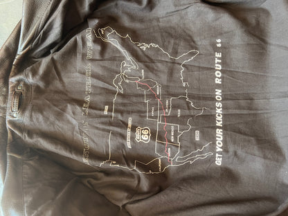 1990’ Leather Biker Jacket Route 66 (L)
