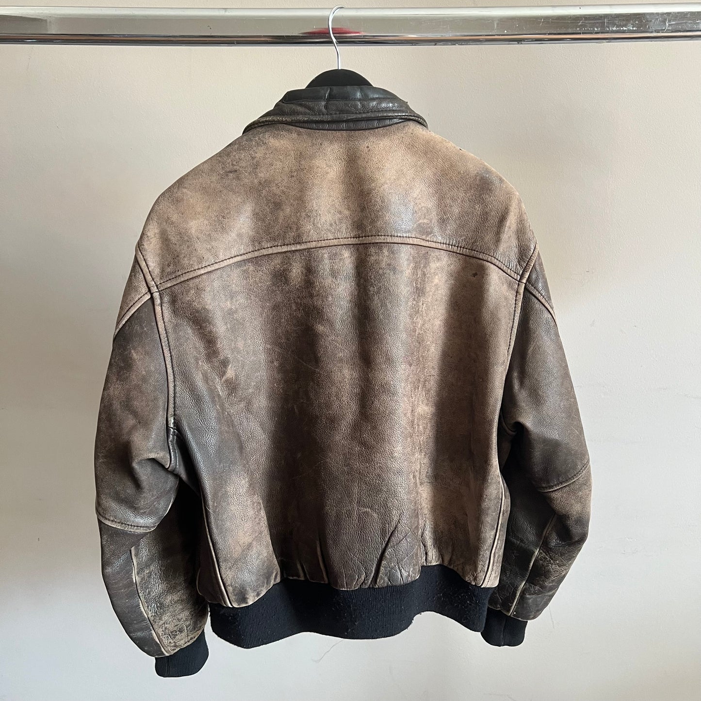 1990’ Redskins Natural Fade Leather Jacket (M)
