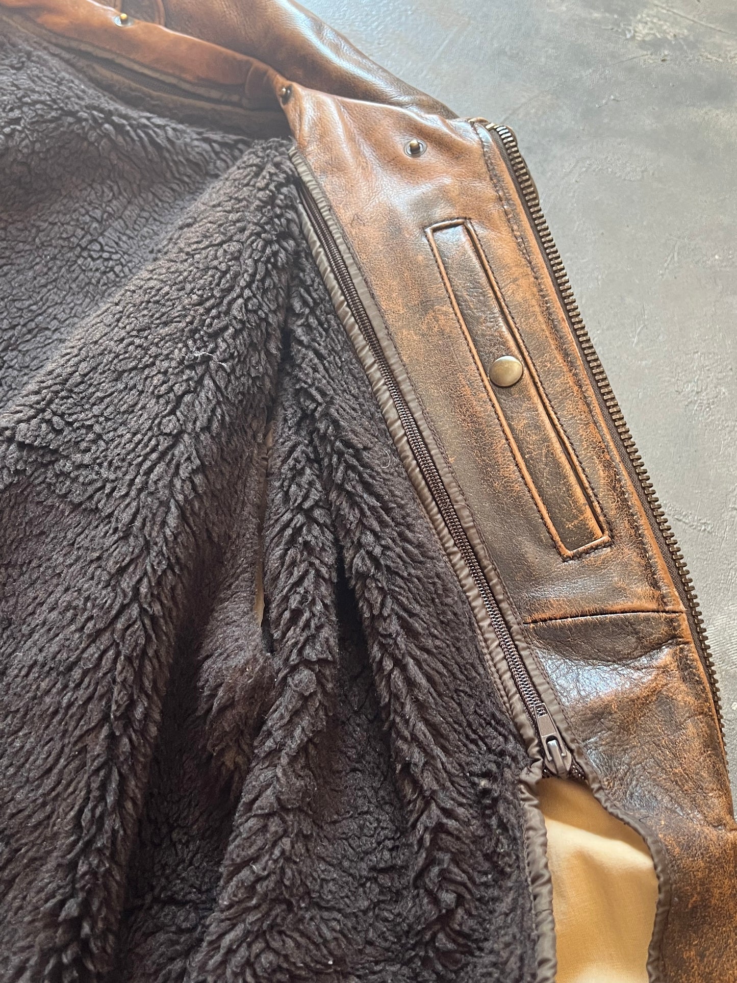 1990’ Alan Gordon Aviator Leather Jacket (L)