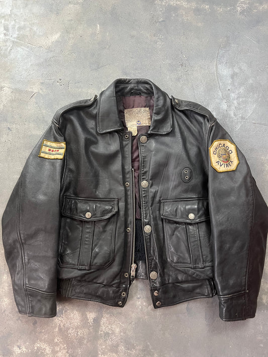 Avirex Chicago Aviator Leather Jacket (M)