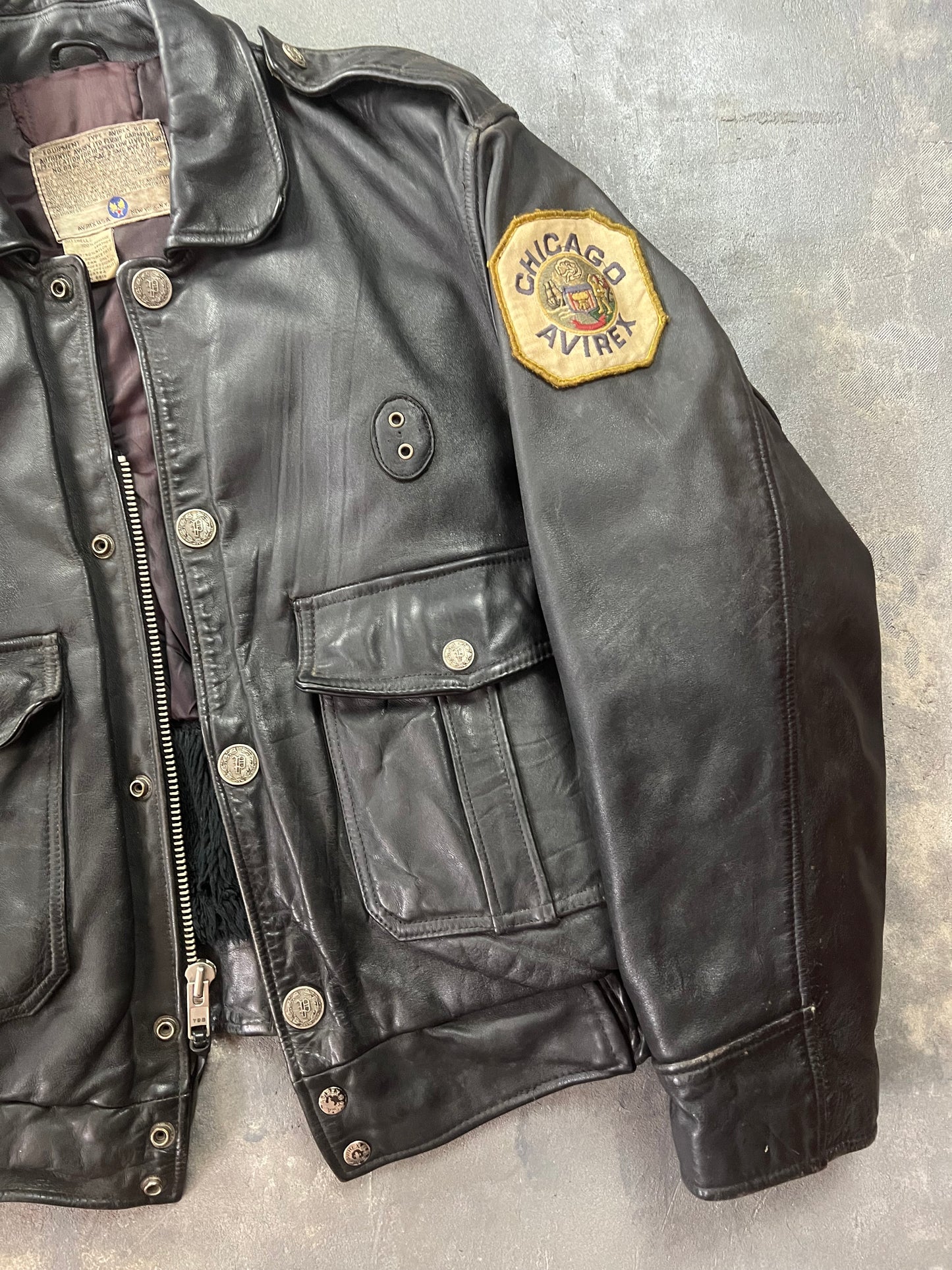 Avirex Chicago Aviator Leather Jacket [Size: M]