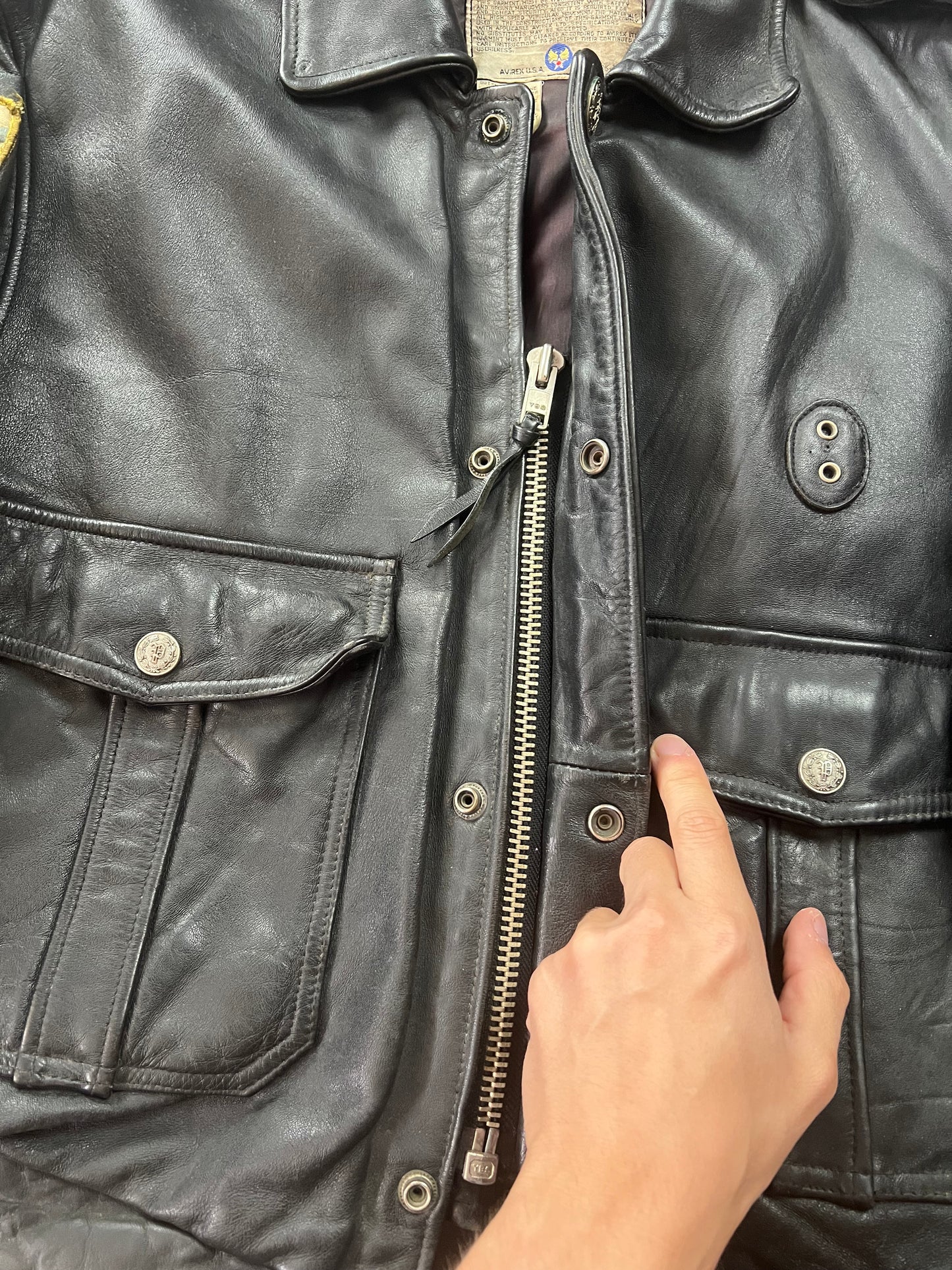 Avirex Chicago Aviator Leather Jacket [Size: M]